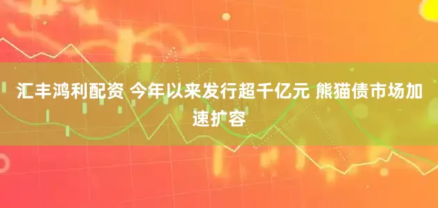 汇丰鸿利配资 今年以来发行超千亿元 熊猫债市场加速扩容